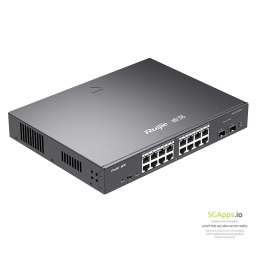 Switch de retea PoE Ruijie Reyee RG-ES218GC-P, Gigabit, 16xPOE, 2xSFP Uplink, max. 240W, Cloud Managed Layer 2 ( MLX-00-010941 ) [photo_00]
