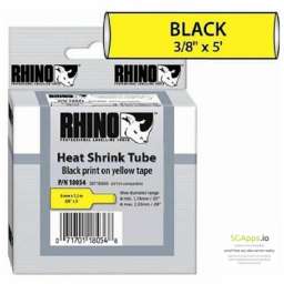 Banda adeziva Dymo RHINO 18054, 9mm x 1.5m, Negru pe Galben ( MLX-00-013942 ) [photo_00]